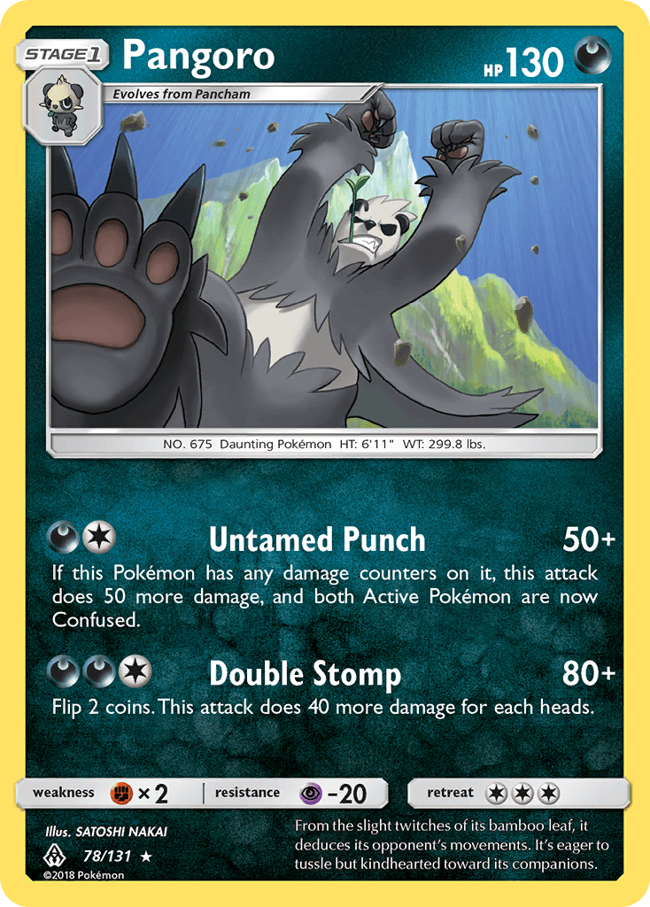 Pangoro, carta 78 de Forbidden Light