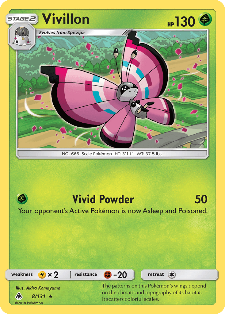 Vivillon, carta 8 de Forbidden Light