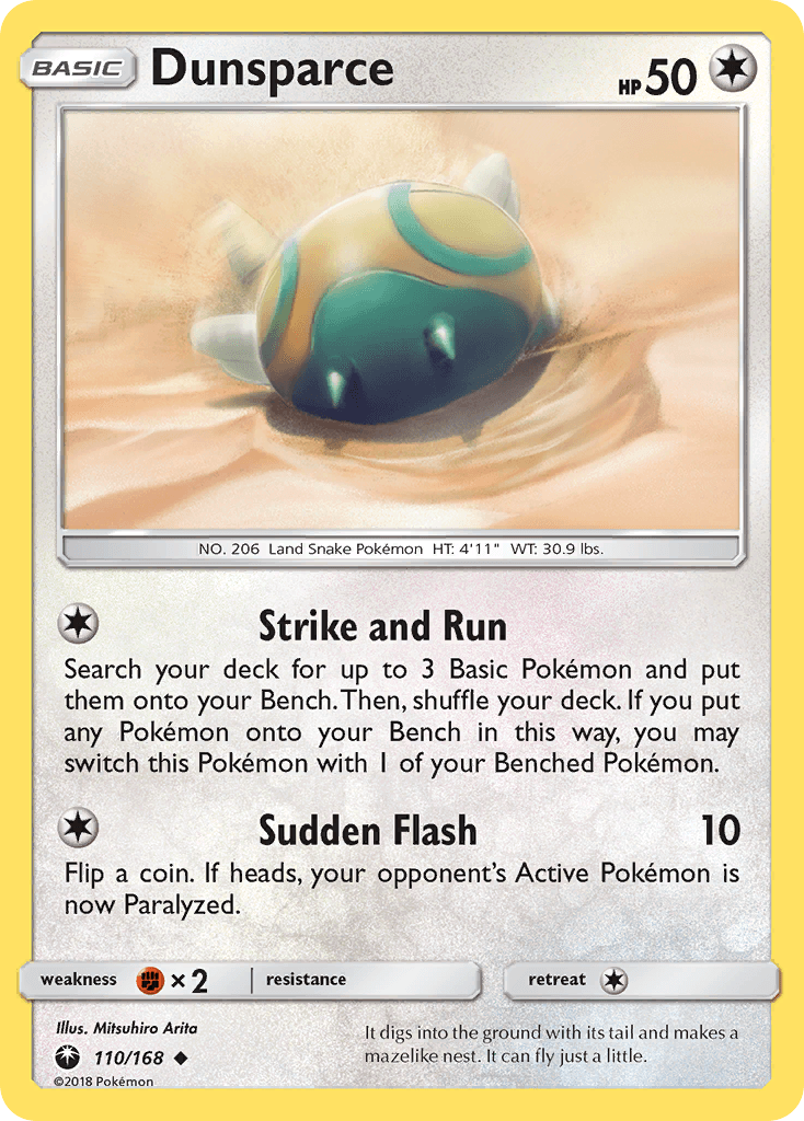 Dunsparce, carta 110 de Celestial Storm