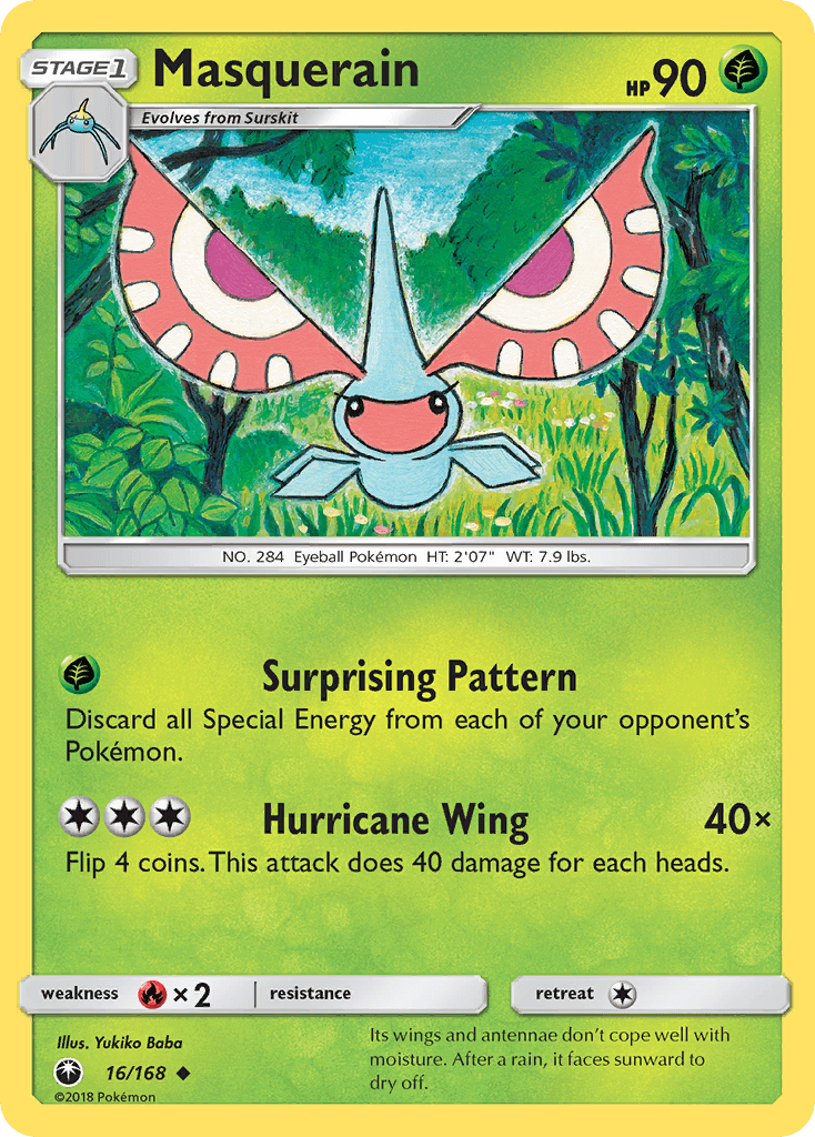 Masquerain, carta 16 de Celestial Storm