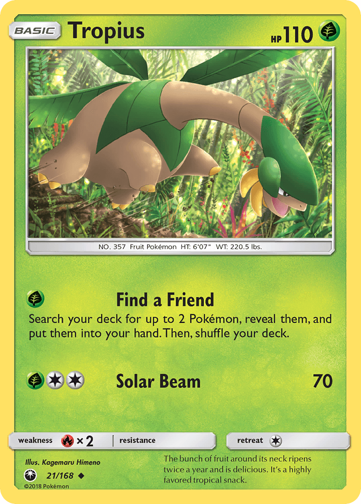 Tropius, carta 21 de Celestial Storm