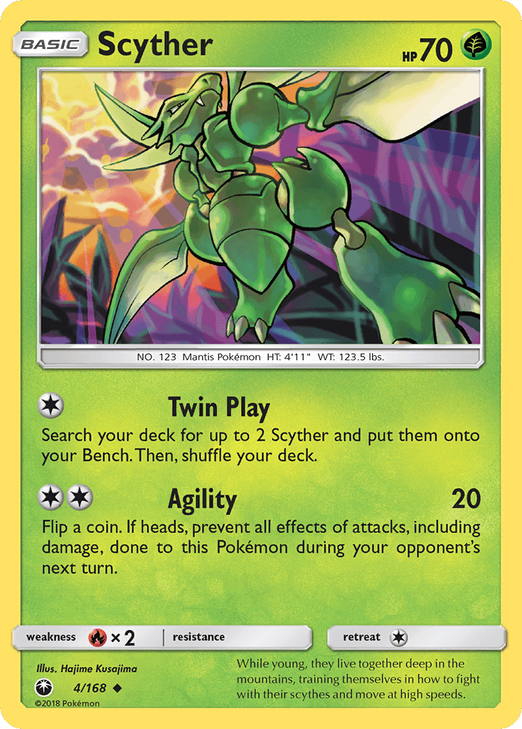 Scyther, carta 4 de Celestial Storm