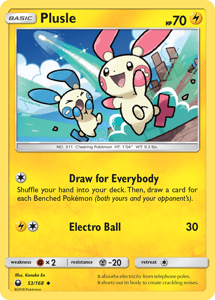 Plusle, carta 53 de Celestial Storm
