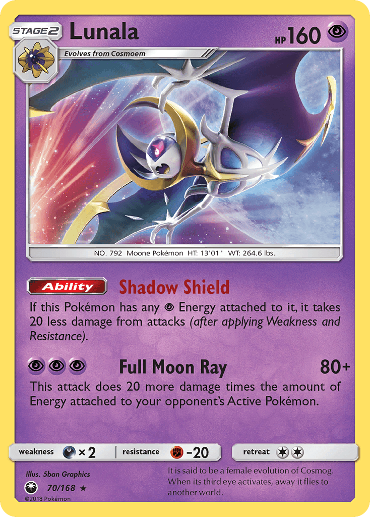 Lunala, carta 70 de Celestial Storm
