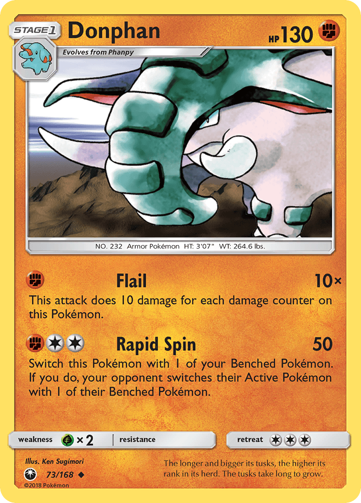 Donphan, carta 73 de Celestial Storm