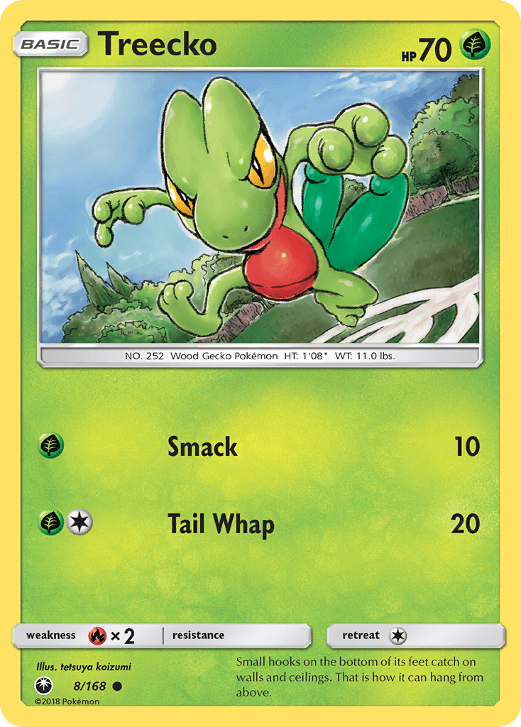 Treecko, carta 8 de Celestial Storm