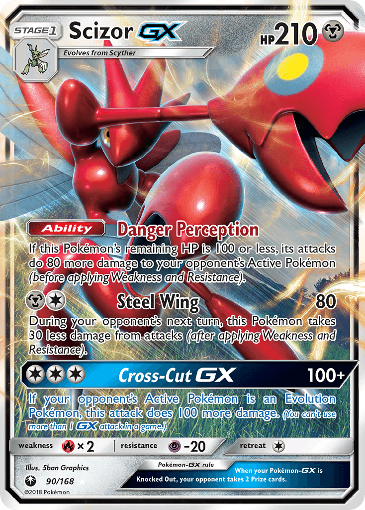 Scizor GX, carta 90 de Celestial Storm
