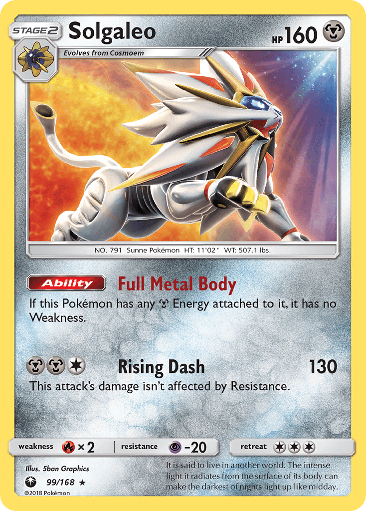 Solgaleo, carta 99 de Celestial Storm