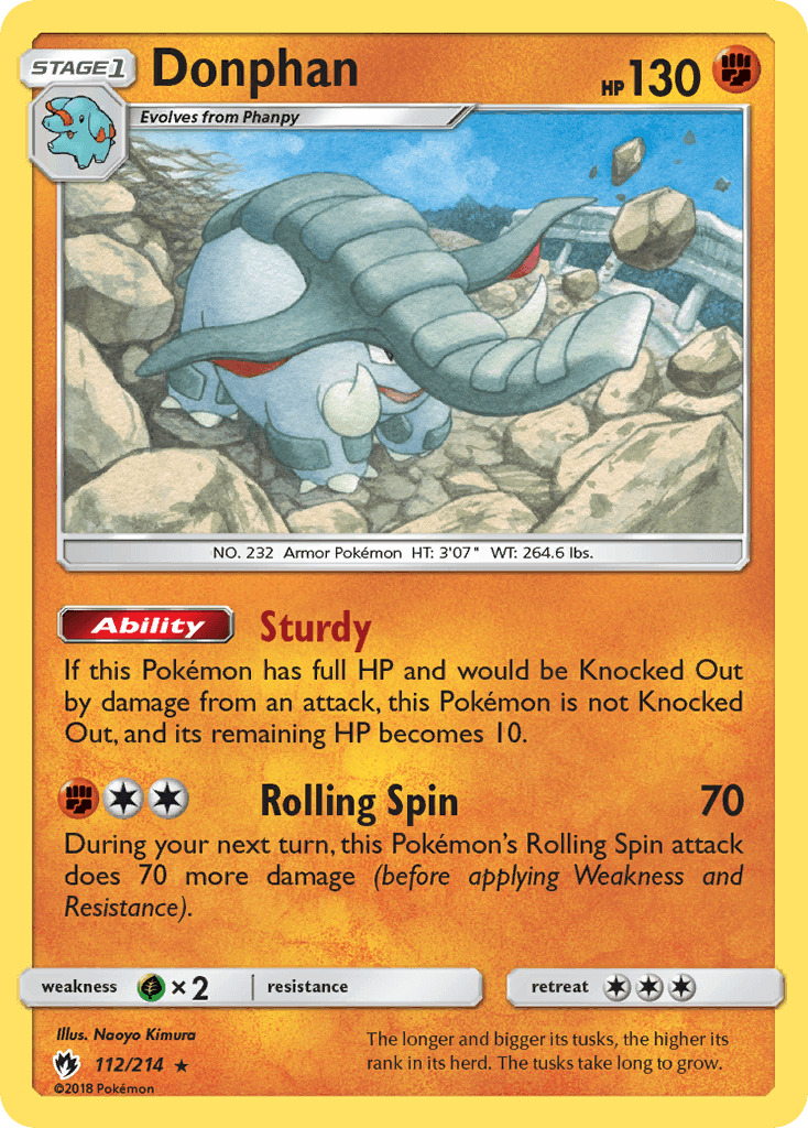 Donphan, carta 112 de Lost Thunder