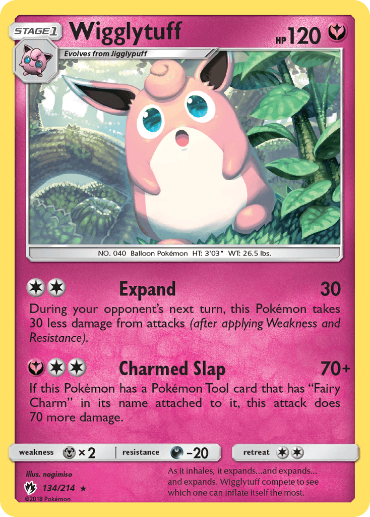 Wigglytuff, carta 134 de Lost Thunder