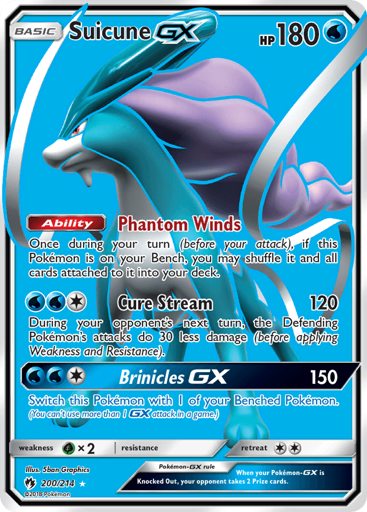 Suicune GX, carta 200 de Lost Thunder