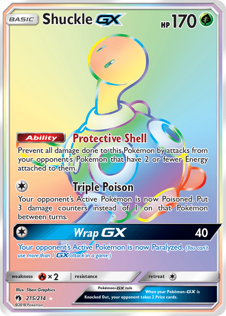 Shuckle GX, carta 215 de Lost Thunder