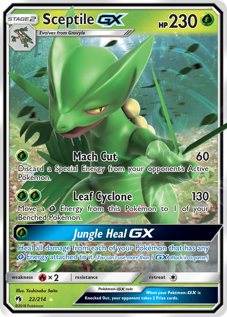 Sceptile GX, carta 22 de Lost Thunder