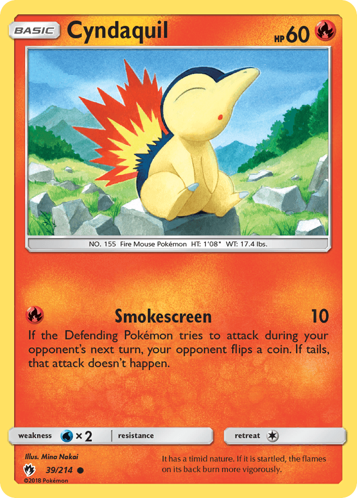 Cyndaquil, carta 39 de Lost Thunder