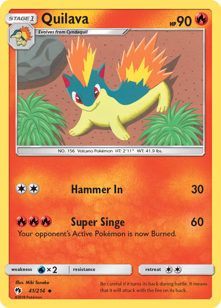 Quilava, carta 41 de Lost Thunder
