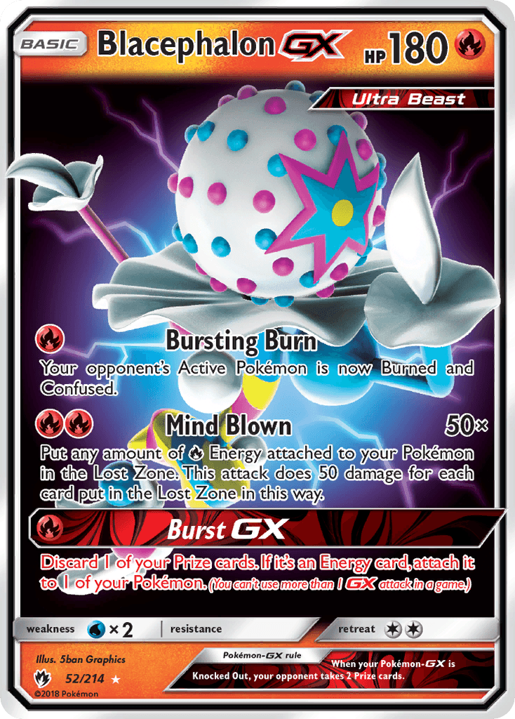 Blacephalon GX, carta 52 de Lost Thunder
