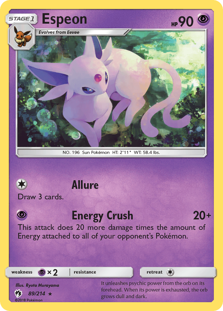 Espeon, carta 89 de Lost Thunder
