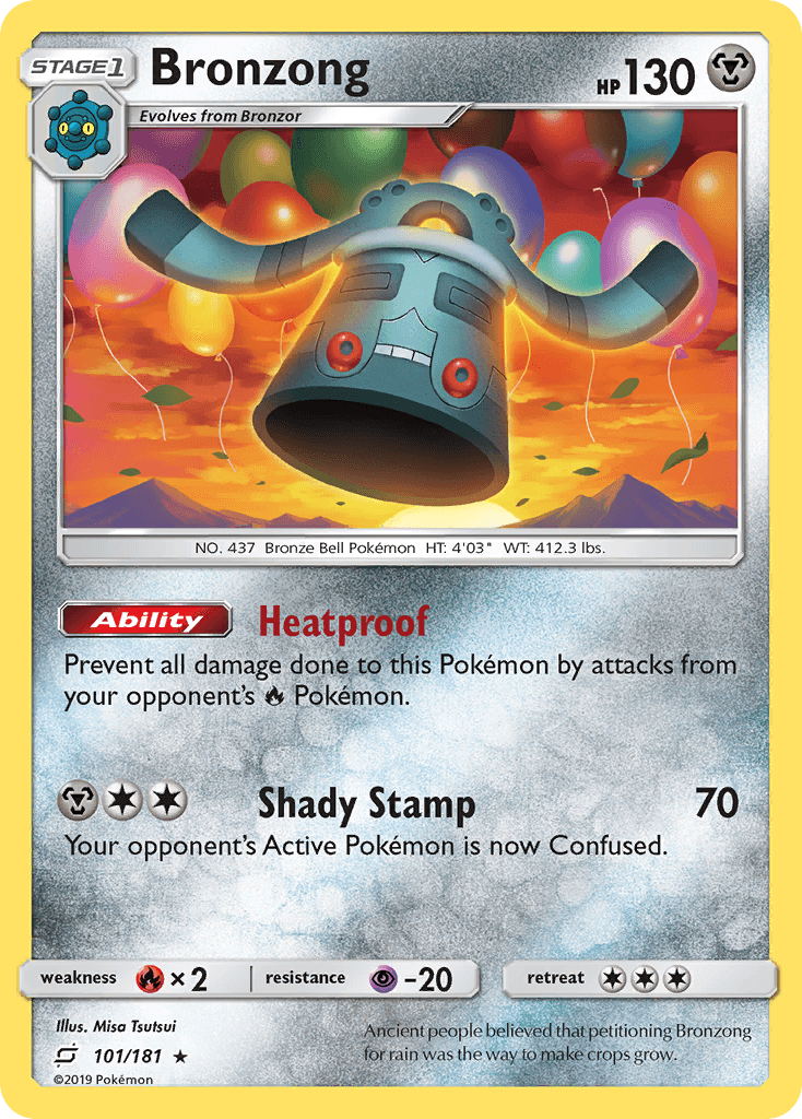 Bronzong, carta 101 de Team Up