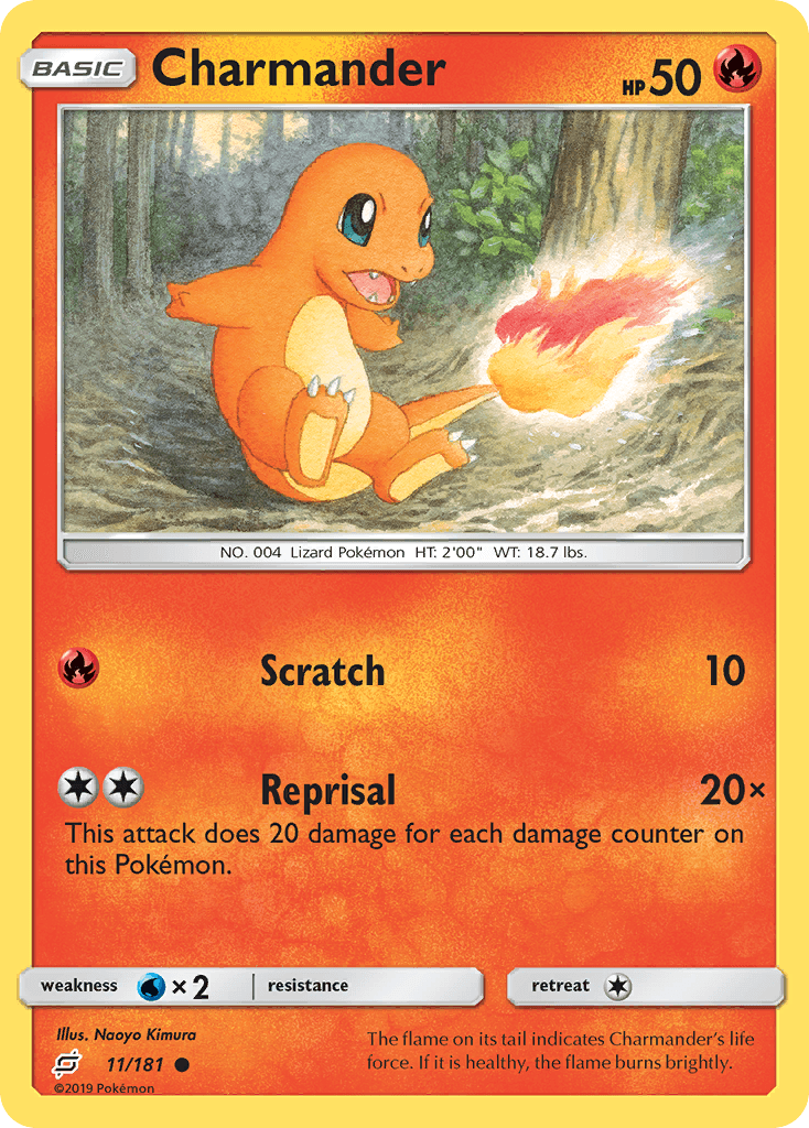 Charmander, carta 11 de Team Up