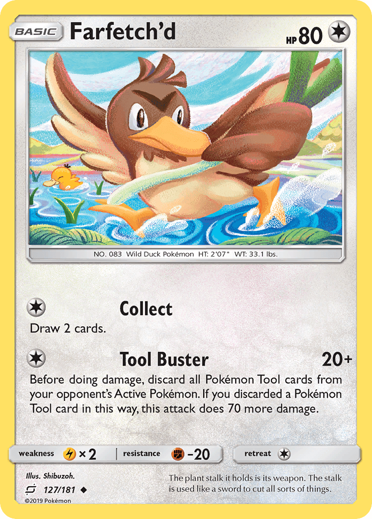 Farfetch’d, carta 127 de Team Up