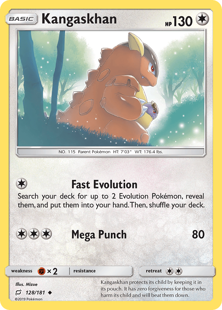 Kangaskhan, carta 128 de Team Up