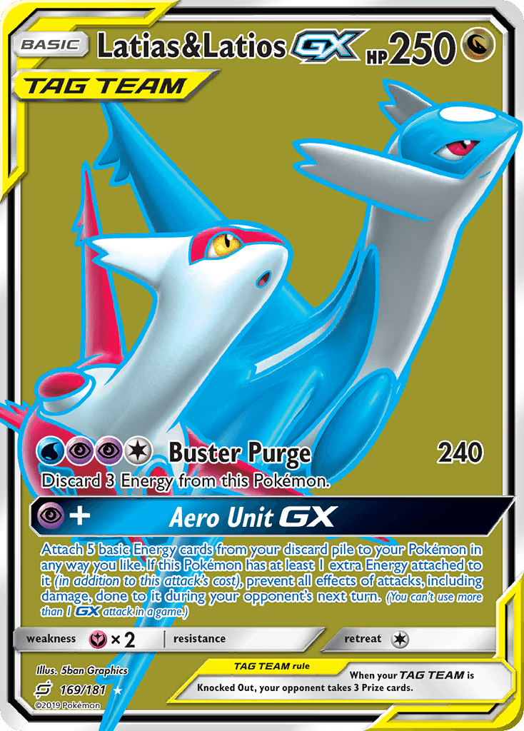 Latias & Latios GX, carta 169 de Team Up