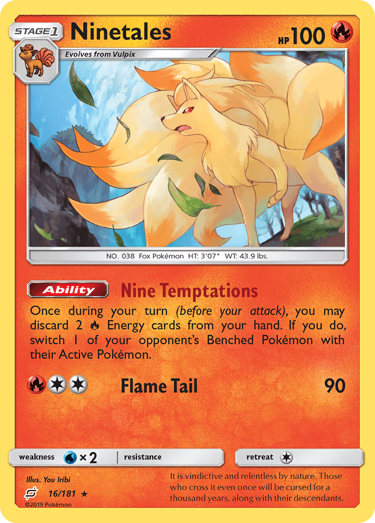 Ninetales, carta 16 de Team Up