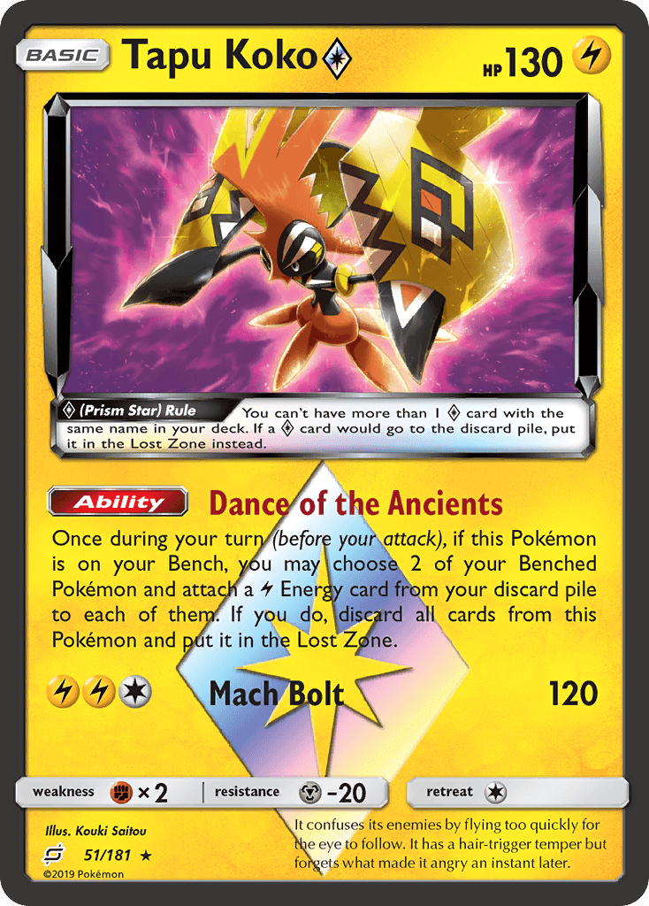 Tapu Koko ◇, carta 51 de Team Up