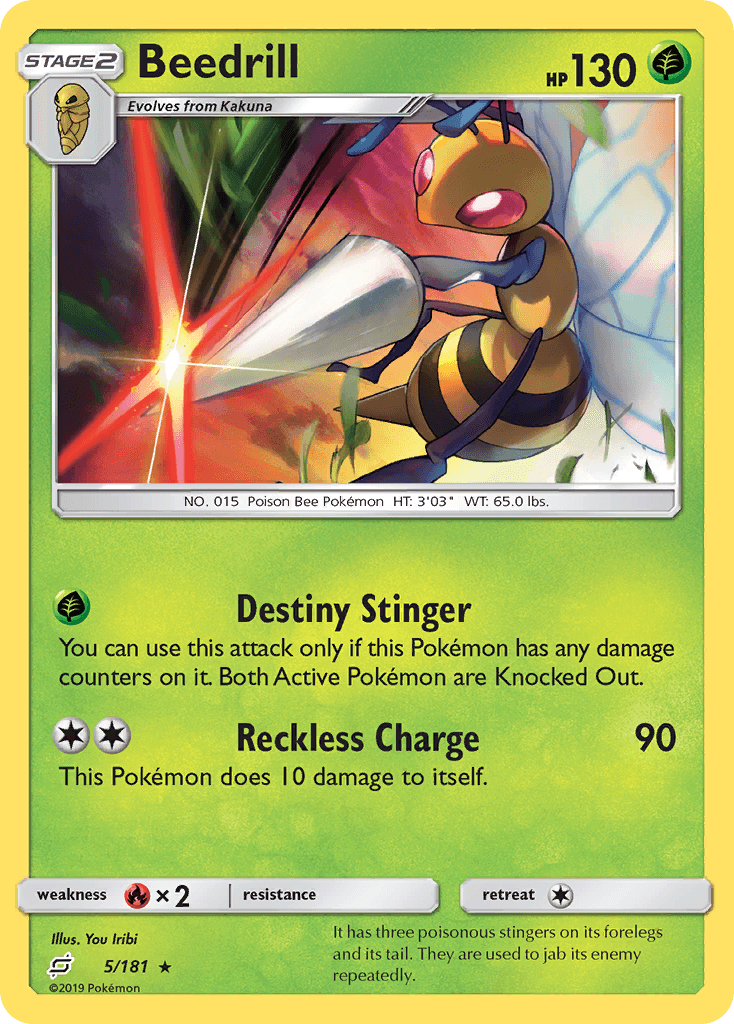 Beedrill, carta 5 de Team Up