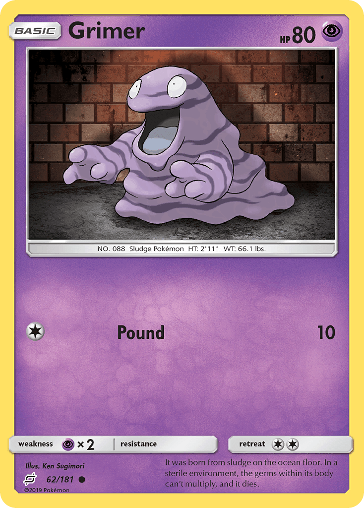 Grimer, carta 62 de Team Up