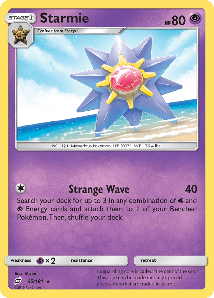 Starmie, carta 65 de Team Up