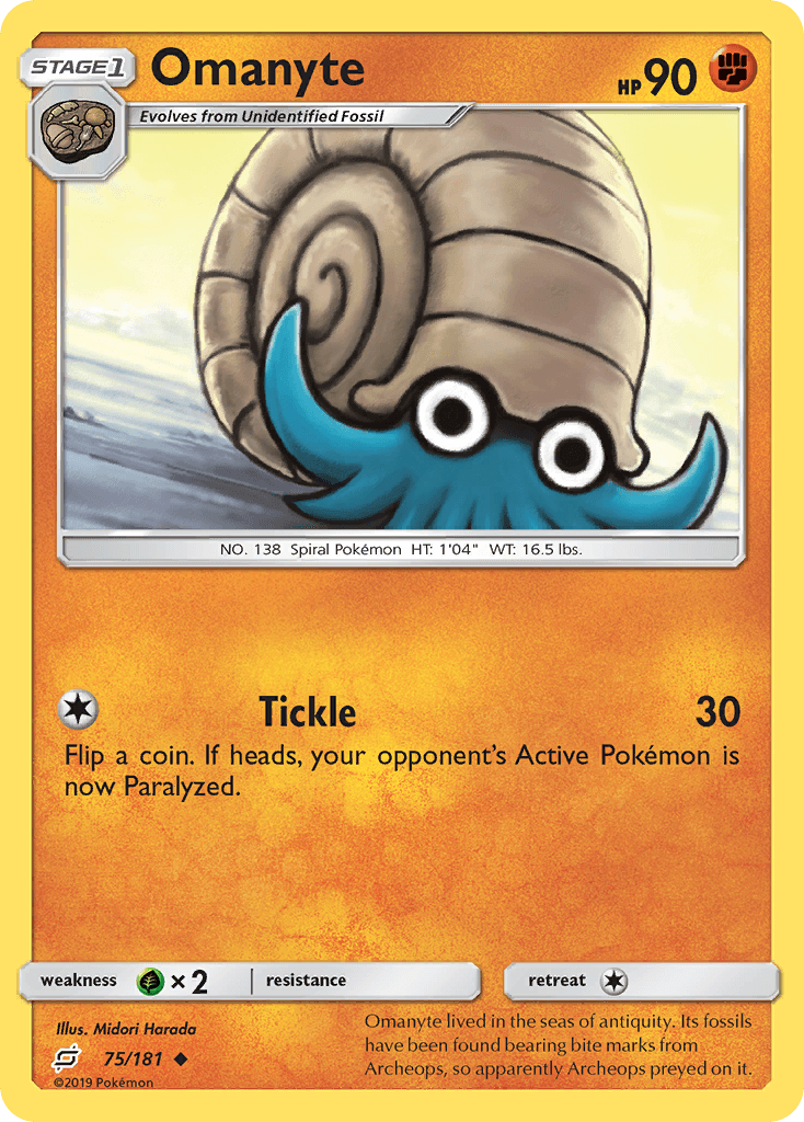Omanyte, carta 75 de Team Up