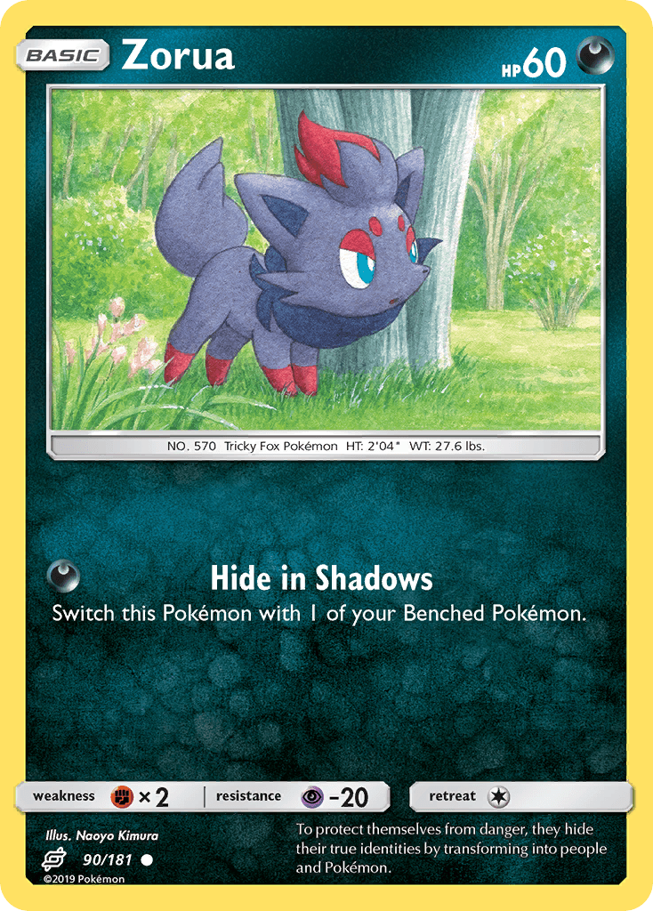 Zorua, carta 90 de Team Up