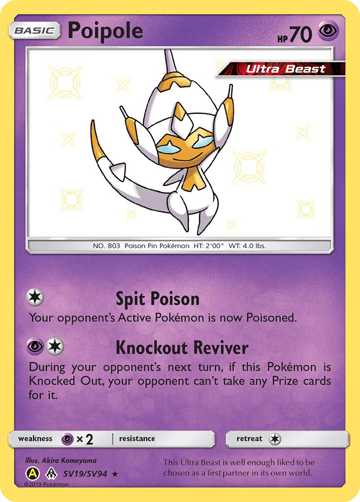 Poipole, carta SV19 de Hidden Fates Shiny Vault