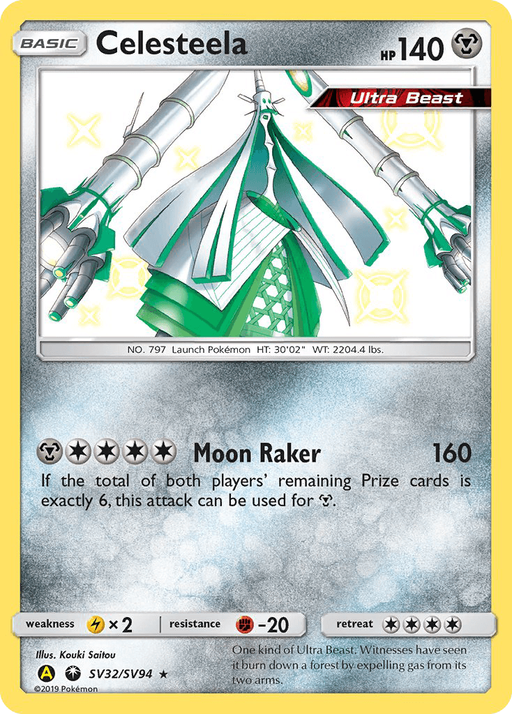 Celesteela, carta SV32 de Hidden Fates Shiny Vault