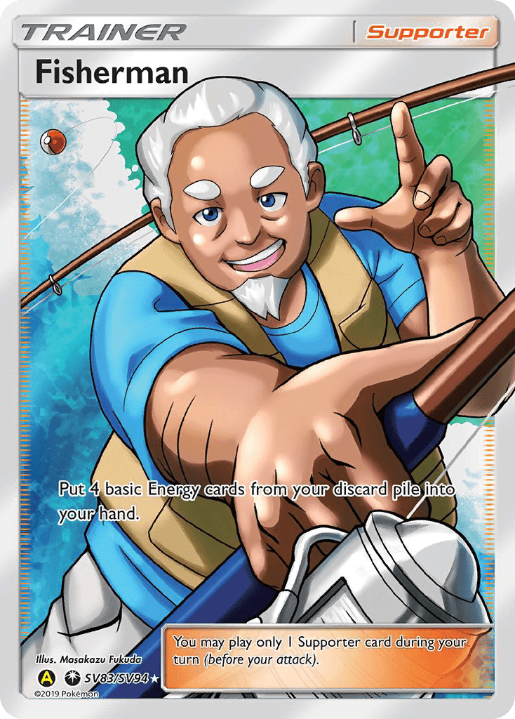 Fisherman, carta SV83 de Hidden Fates Shiny Vault