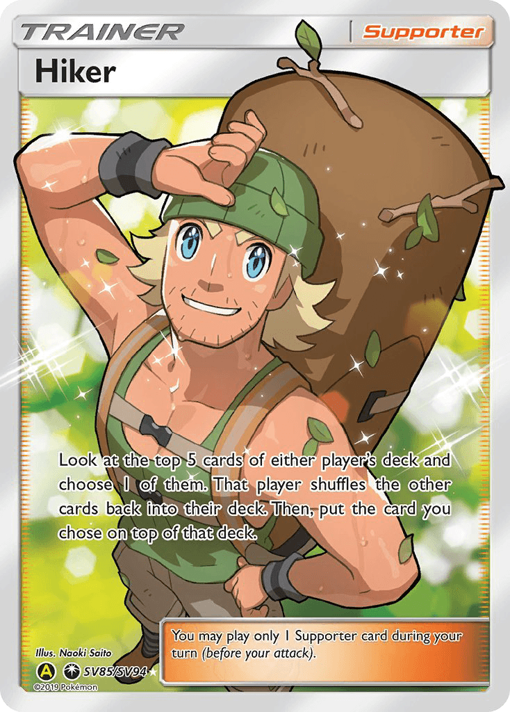 Hiker, carta SV85 de Hidden Fates Shiny Vault