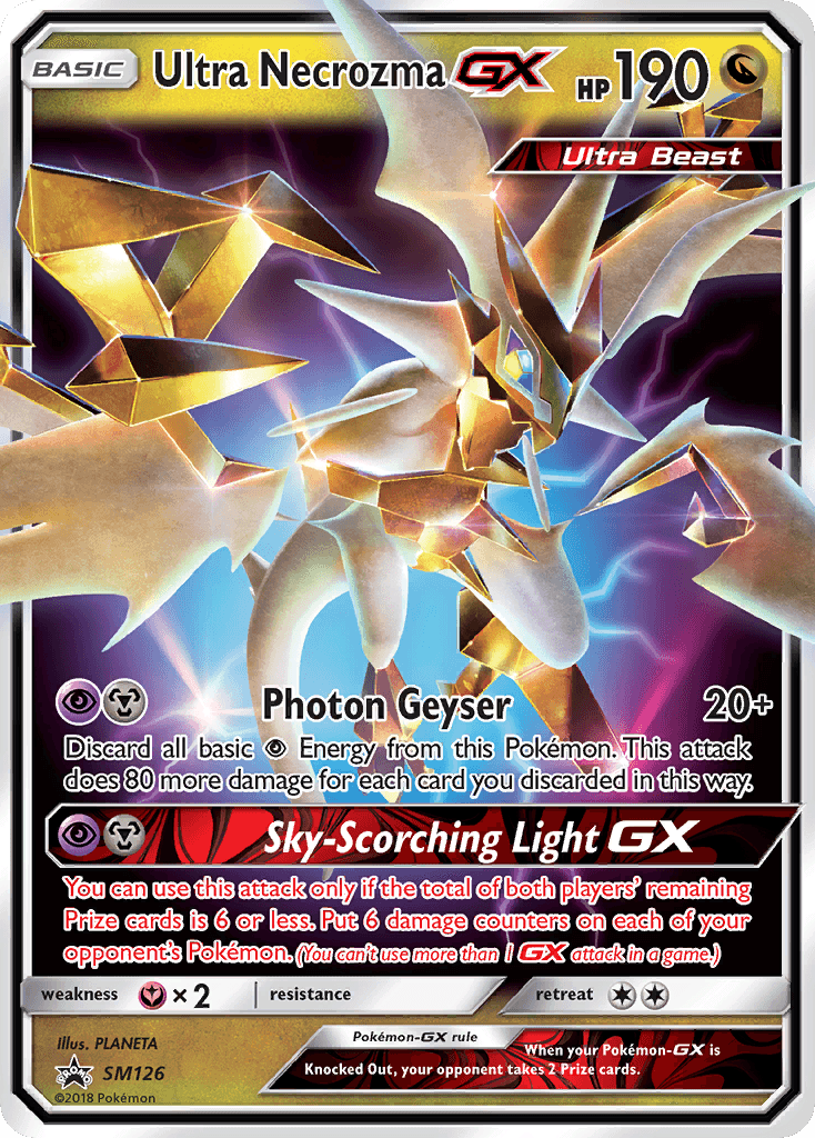 Ultra Necrozma GX, carta SM126 de SM Black Star Promos