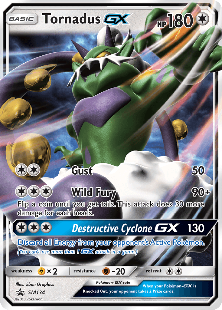Tornadus GX, carta SM134 de SM Black Star Promos