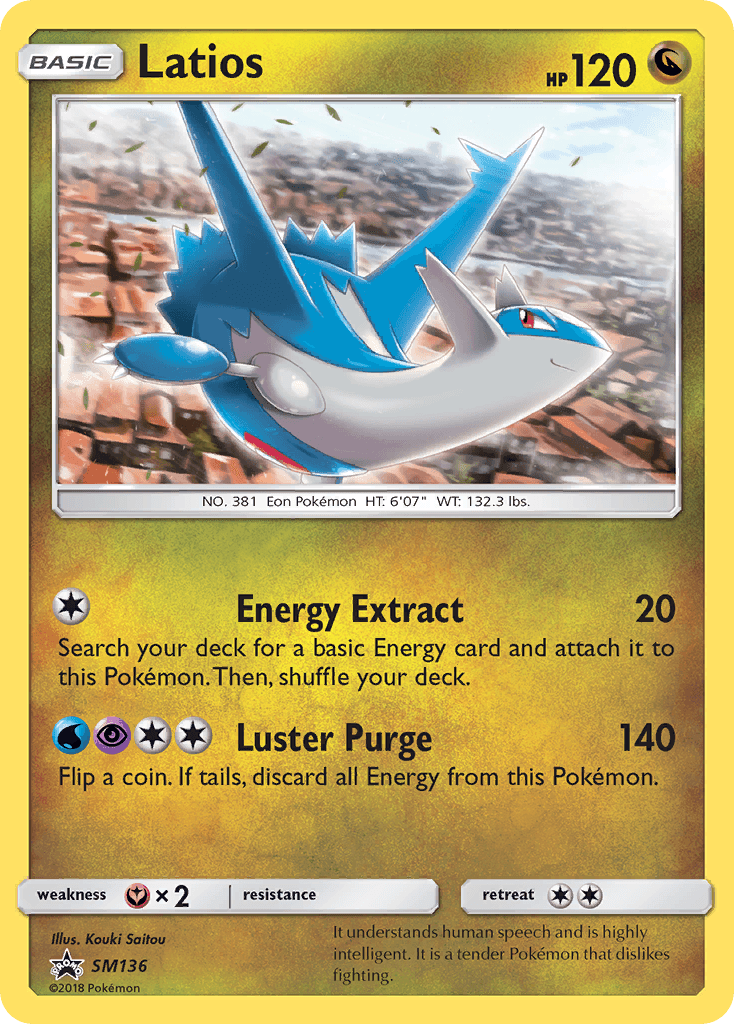 Latios, carta SM136 de SM Black Star Promos