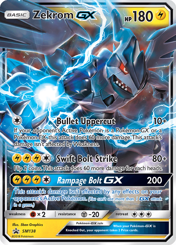 Zekrom GX, carta SM138 de SM Black Star Promos
