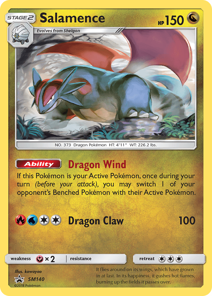 Salamence, carta SM140 de SM Black Star Promos