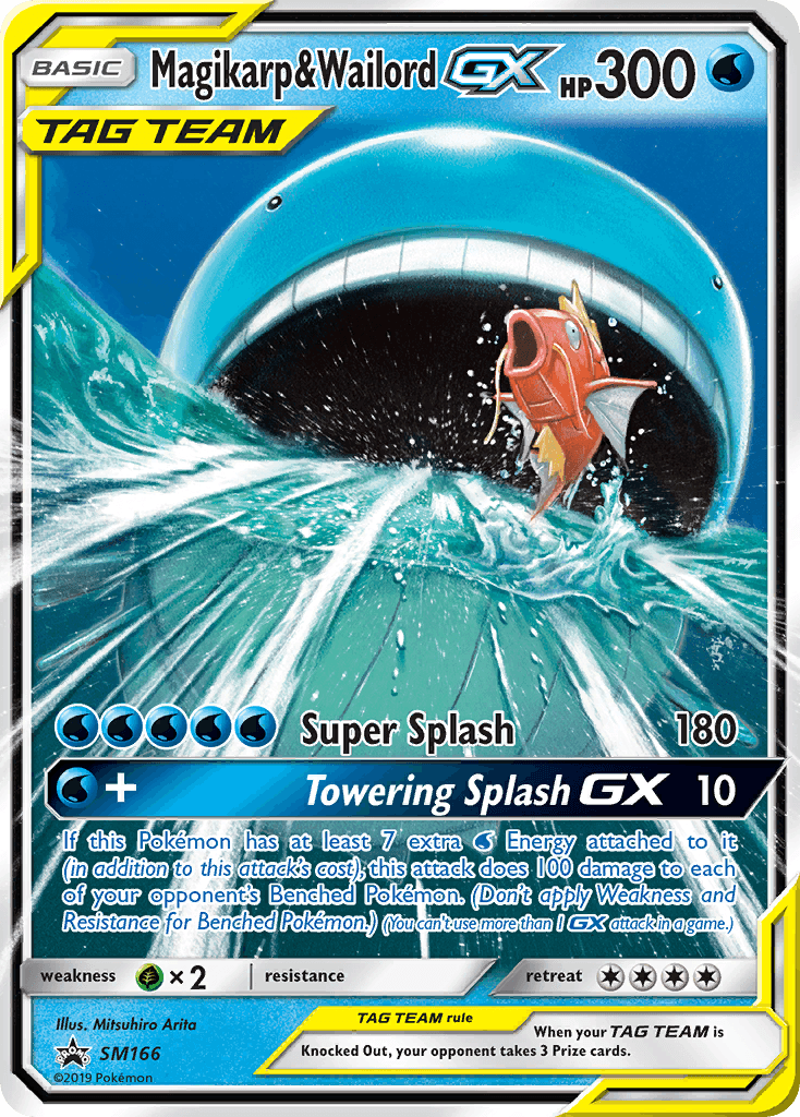 Magikarp & Wailord GX, carta SM166 de SM Black Star Promos