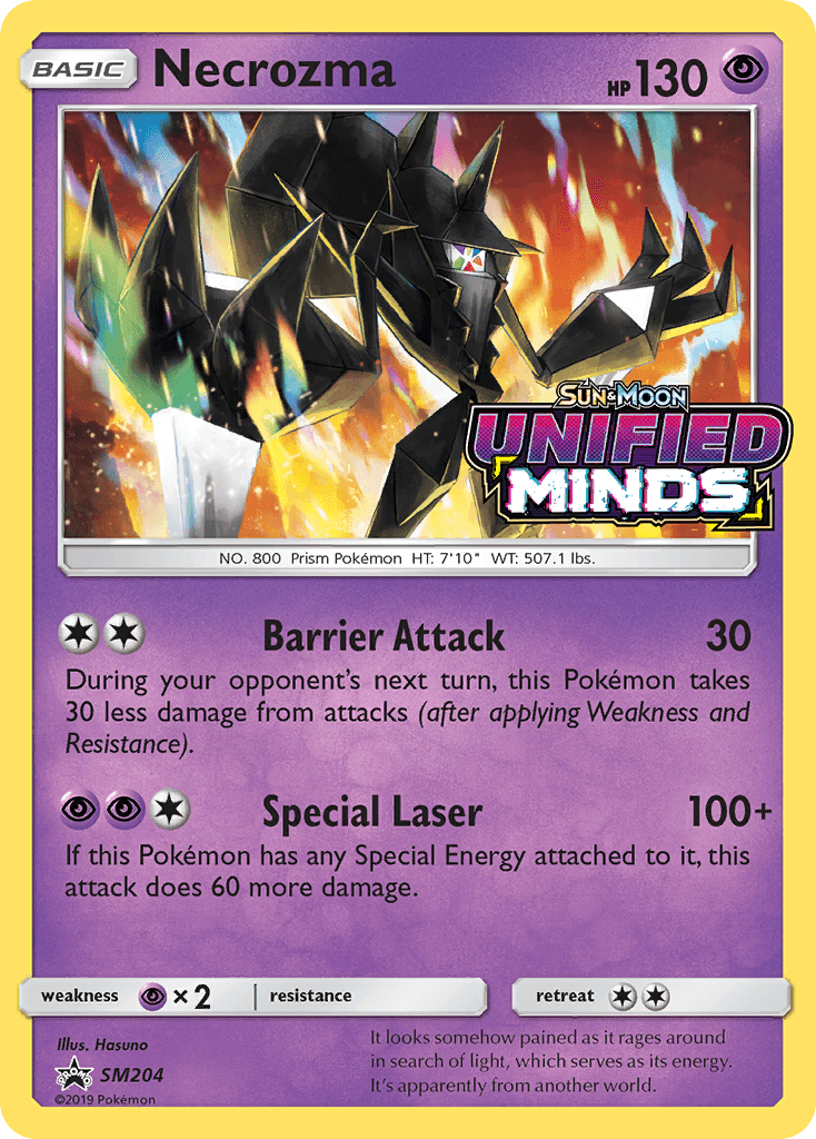 Necrozma, carta SM204 de SM Black Star Promos