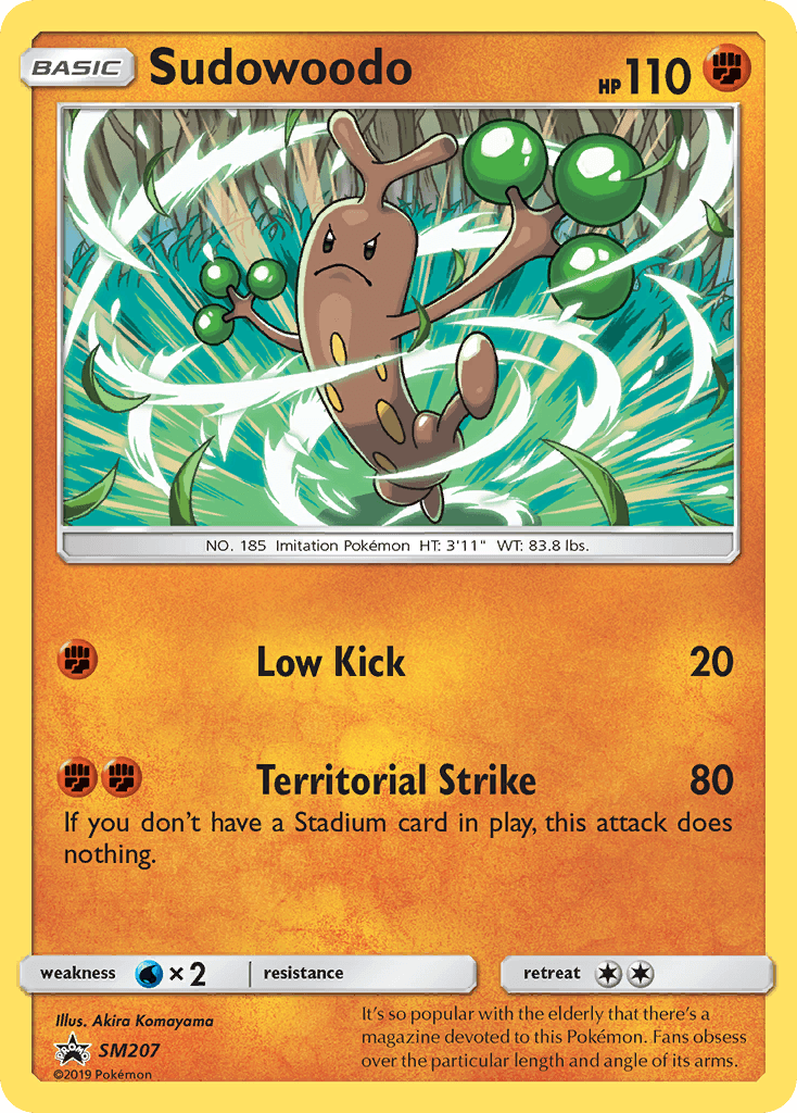 Sudowoodo, carta SM207 de SM Black Star Promos