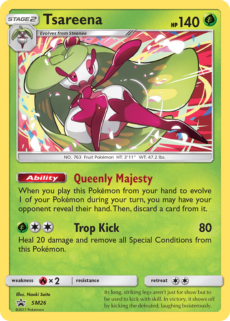 Tsareena, carta SM26 de SM Black Star Promos