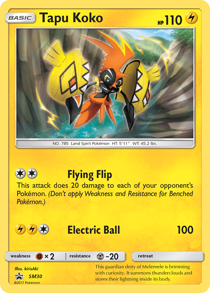 Tapu Koko, carta SM30 de SM Black Star Promos