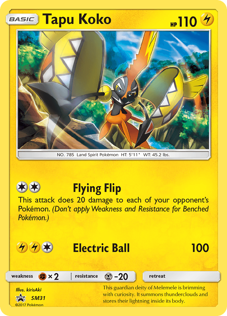 Tapu Koko, carta SM31 de SM Black Star Promos