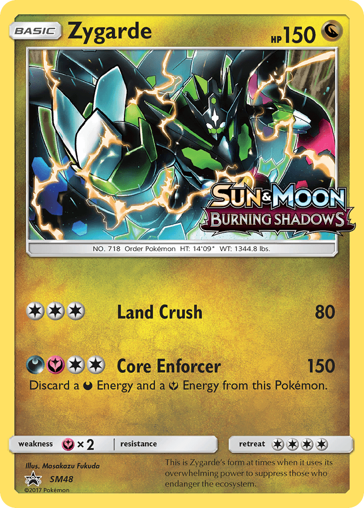 Zygarde, carta SM48 de SM Black Star Promos