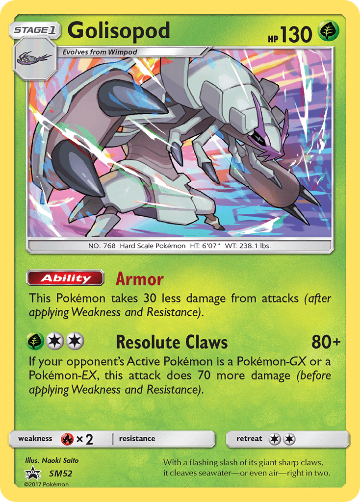 Golisopod, carta SM52 de SM Black Star Promos